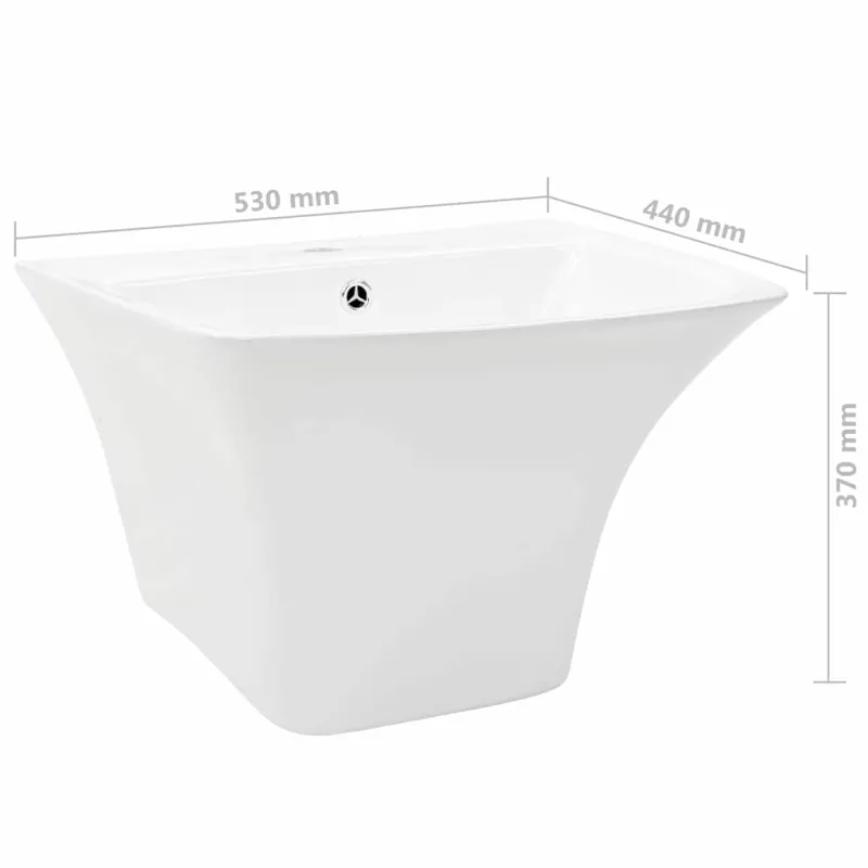 Kriauklė Balta 53 x 44 x 37 cm Lakuota keramika