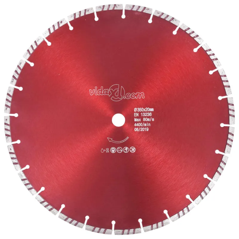 Turbo deimantinis pjovimo diskas, plienas, 350mm