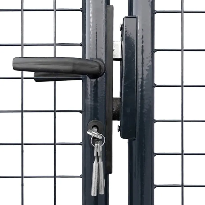 Tinkliniai sodo vartai, cinkuotas plienas, 400x175 cm, pilki