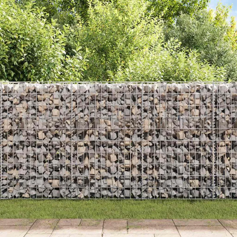 Gabiono siena, galvanizuotas plienas, 450x30x100cm