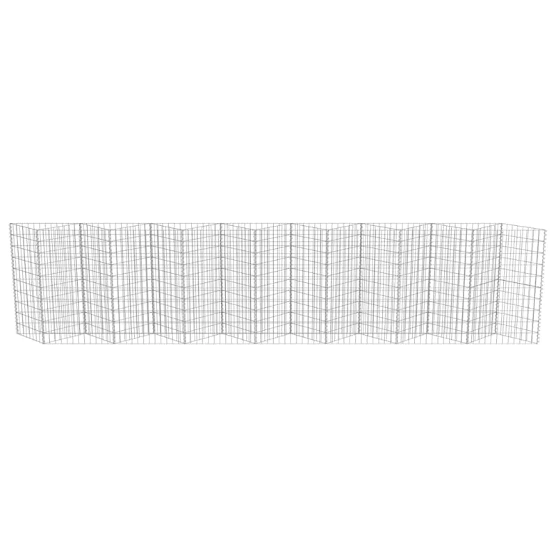 Gabiono siena, galvanizuotas plienas, 450x30x100cm