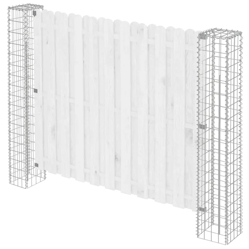 Tvorelės stulpas 2 pcs Sidabro 20 x 20 x 190 cm metalas