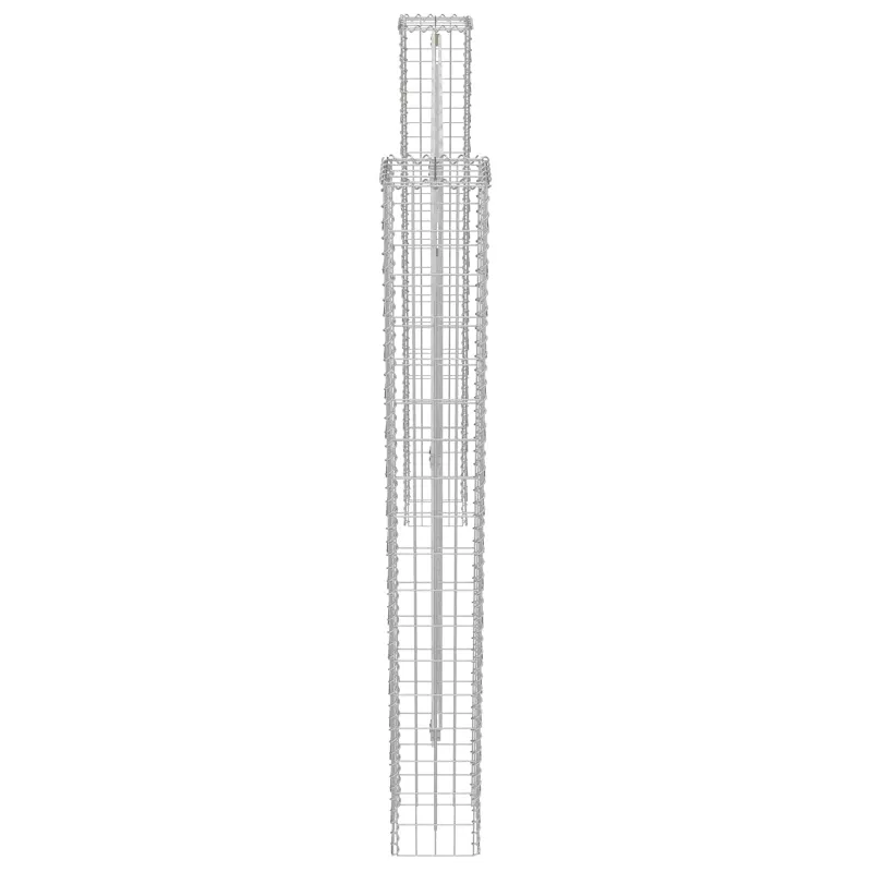Tvorelės stulpas 2 pcs Sidabro 20 x 20 x 190 cm metalas