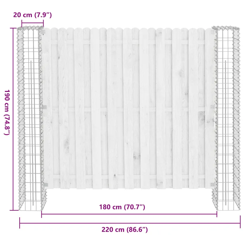 Tvorelės stulpas 2 pcs Sidabro 20 x 20 x 190 cm metalas