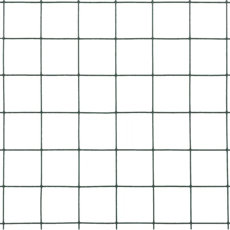 Vielos tinklas su PVC danga, žalias, 25x1,5m