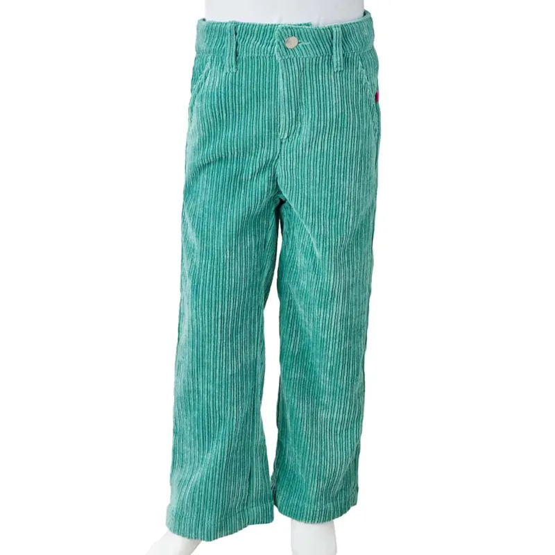 Vaikiškos kelnės, mėtinės žalios spalvos, velvetas, 104 dydžio