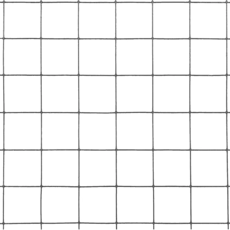 Vielos tinklas su PVC danga, pilkas, 25x1,5m