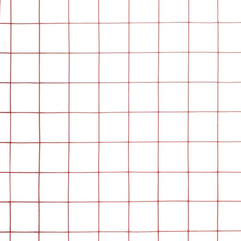 Vielos tinklas su PVC danga, raudonas, 10x1m