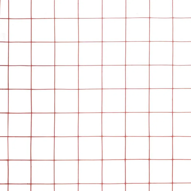 Vielos tinklas su PVC danga, raudonas, 10x1m