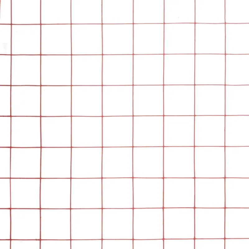Vielos tinklas su PVC danga, raudonas, 10x1m