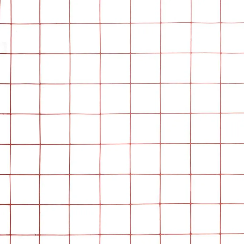 Vielos tinklas su PVC danga, raudonas, 25x1m