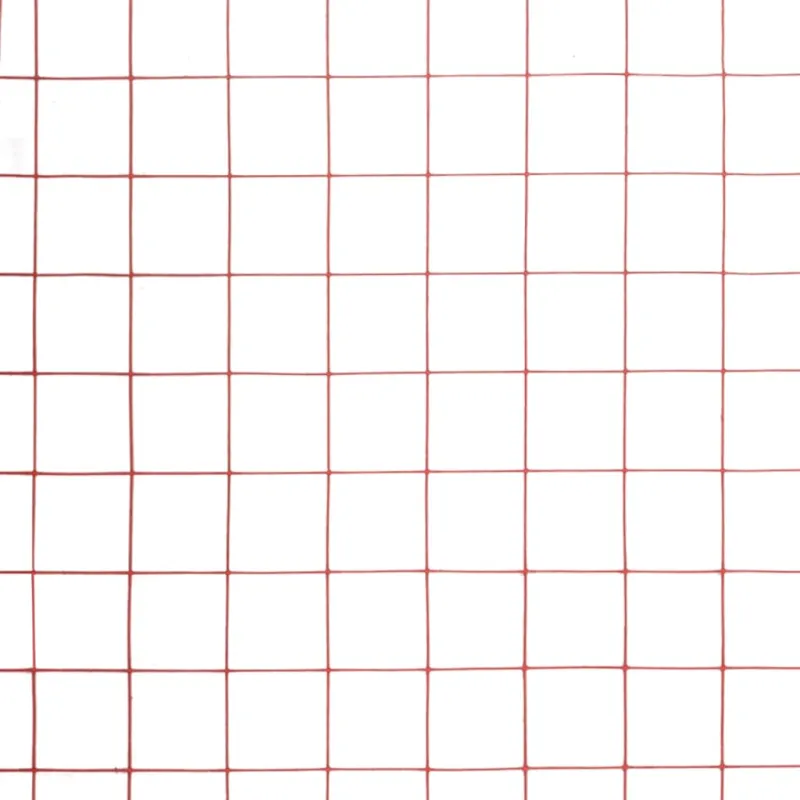 Vielos tinklas su PVC danga, raudonas, 10x1,5m