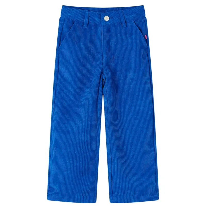 Vaikiškos kelnės, kobalto mėlynos spalvos, velvetas, 104 dydžio