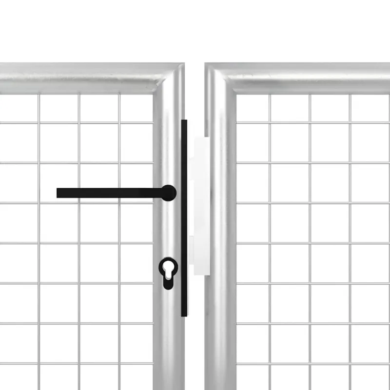 Sodo vartai, sidabrinės spalvos, 350x150cm, plienas