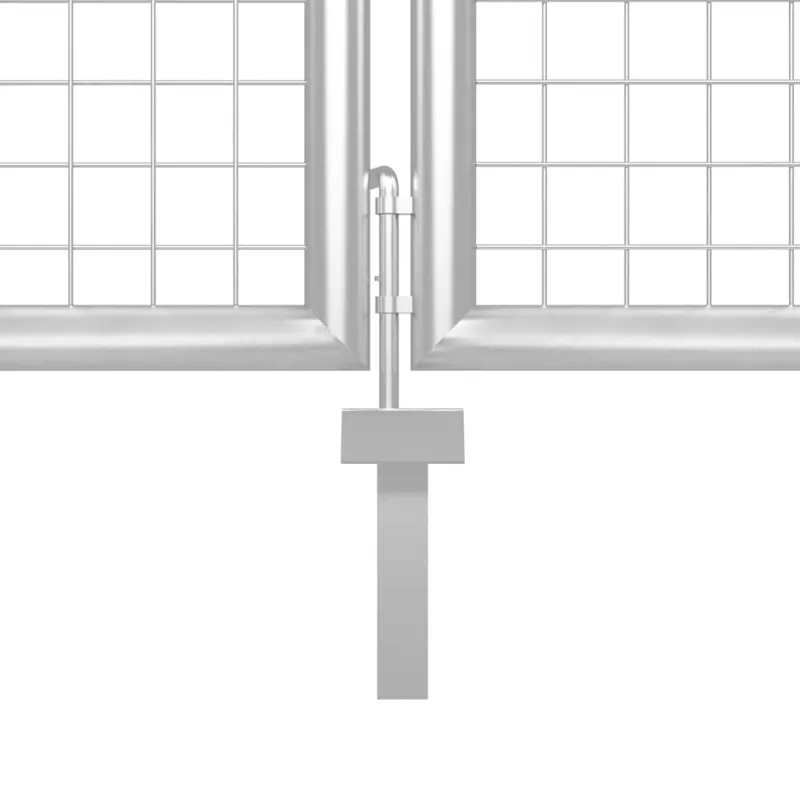Sodo vartai, plieniniai, 400x100 cm, sidabriniai