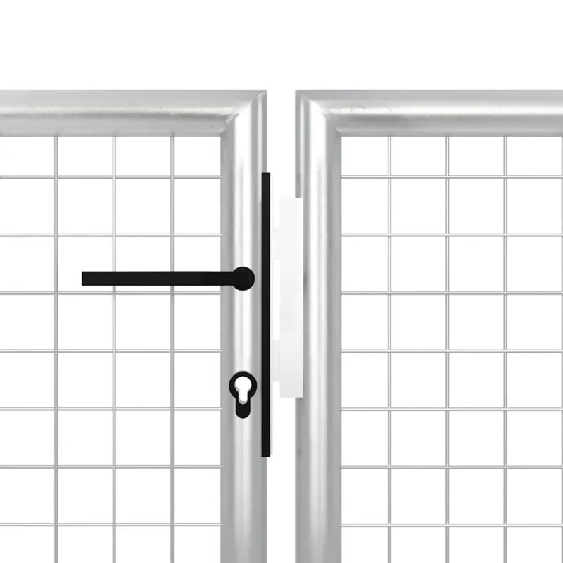 Sodo vartai, plieniniai, 500x150 cm, sidabriniai