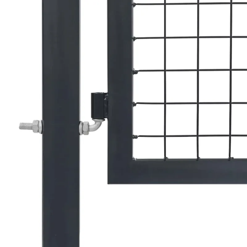 Sodo vartai su stulpais, antracito sp., 350x140 cm, plienas