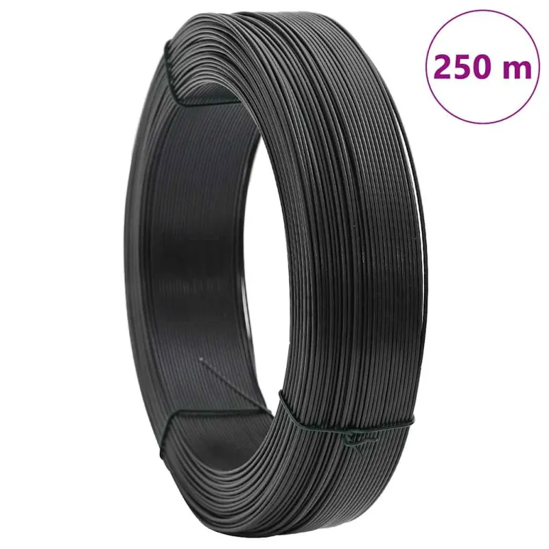 Viela tvorai, antracito spalvos, 250m, 0,9/1,4mm, plienas