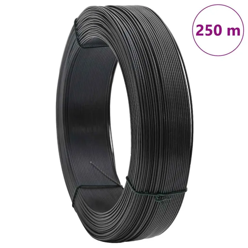 Viela tvorai, antracito spalvos, 250m, 1,6/2,5mm, plienas