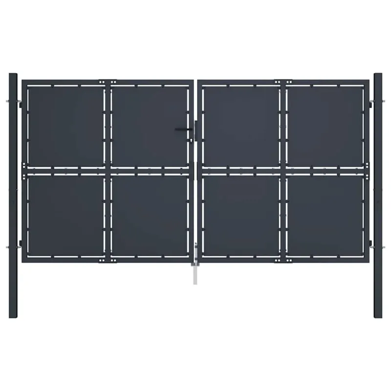 Sodo vartai, plieniniai, 300x150 cm, antracito spalvos
