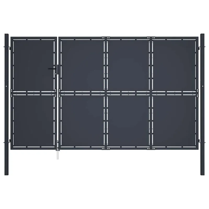 Sodo vartai, plieniniai, 350x175 cm, antracito spalvos