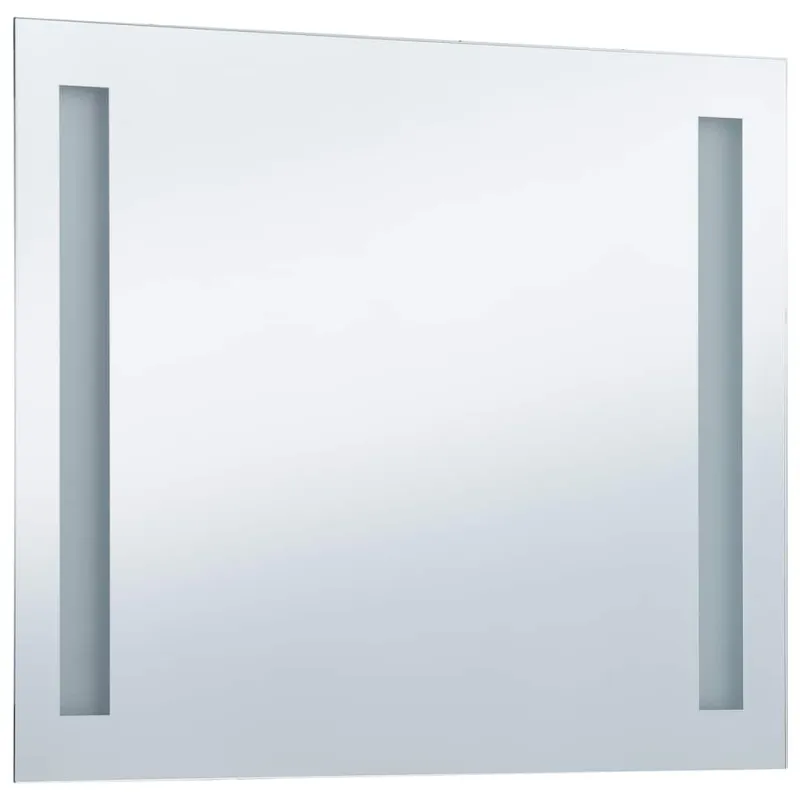 Sieninis vonios kambario veidrodis su LED, 80x60cm