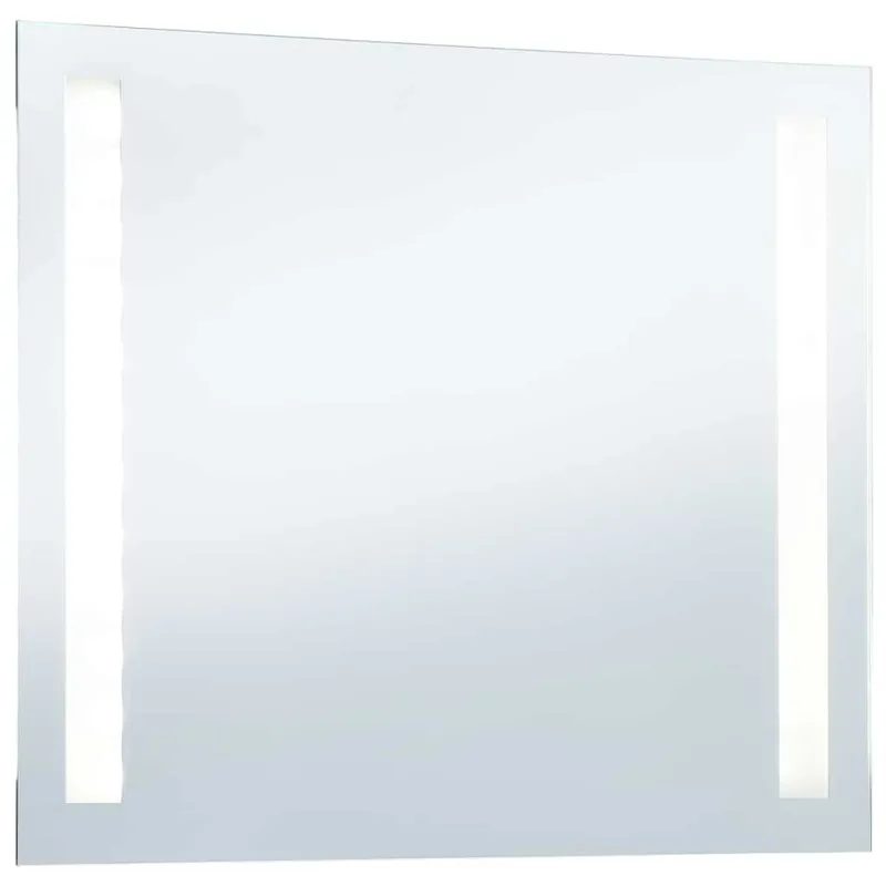 Sieninis vonios kambario veidrodis su LED, 80x60cm