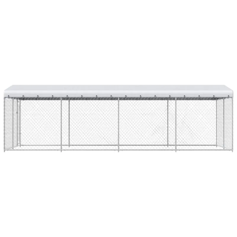 Lauko voljeras šunims su stogu, 7,6x3,8x2,3m