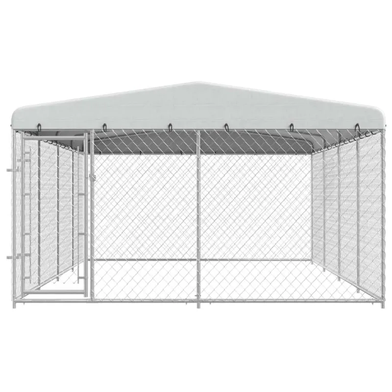 Lauko voljeras šunims su stogu, 7,6x3,8x2,3m