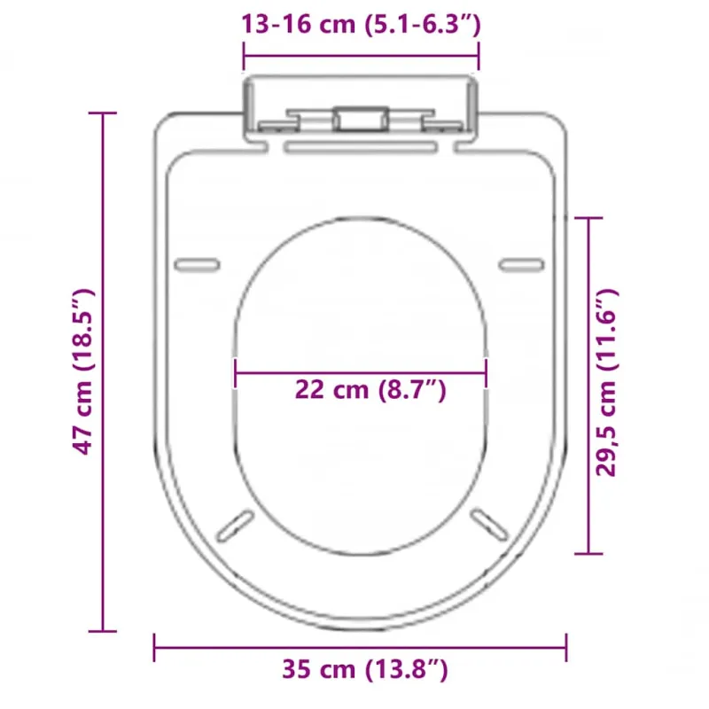 Klozeto sėdynė su Soft-close mechanizmu, juoda