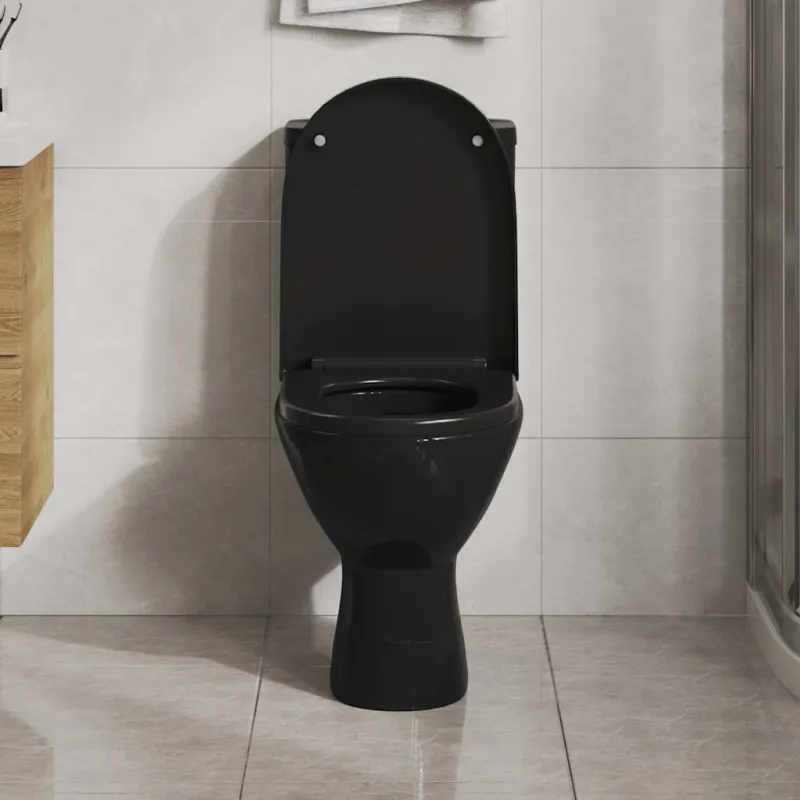 Klozeto sėdynė su Soft-close mechanizmu, juoda