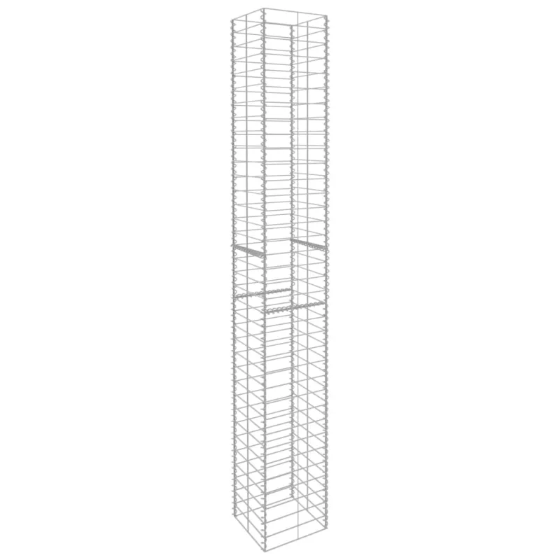 Gabionų krepšiai, 3 vnt., 25x25x197cm, galvanizuotas plienas