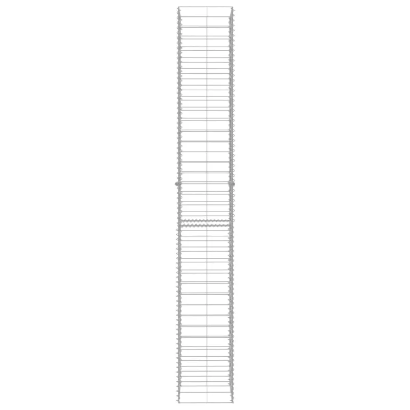 Gabionų krepšiai, 3 vnt., 25x25x197cm, galvanizuotas plienas