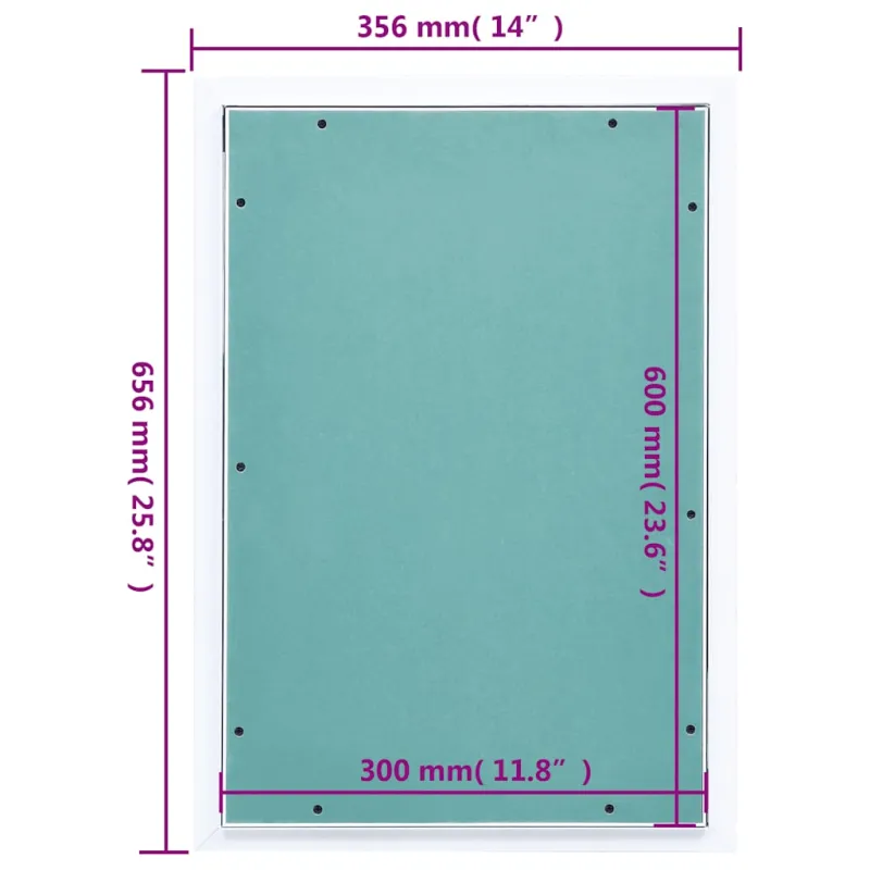Gipso kartono plokštė su aliuminiu rėmu, 300x600mm