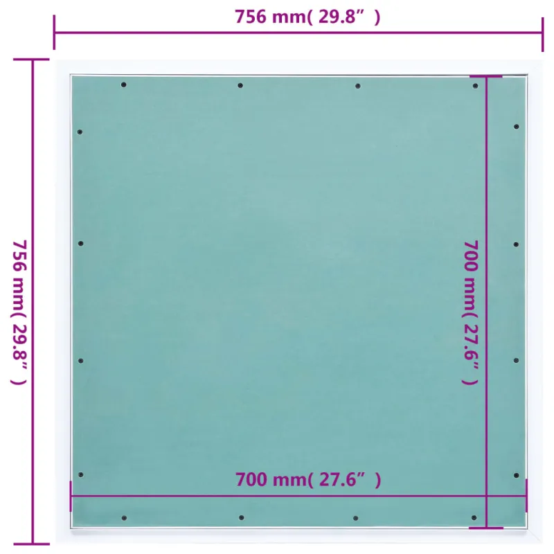 Gipso kartono plokštė su aliuminiu rėmu, 700x700mm