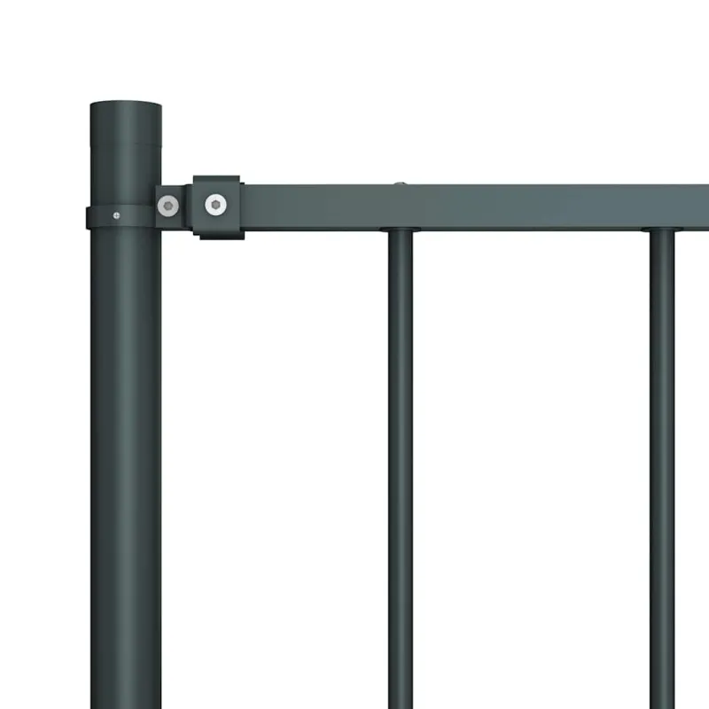 Tvoros plokštė Woerden su stulpais, plienas, 1,7x1,25 m, antracito spalvos
