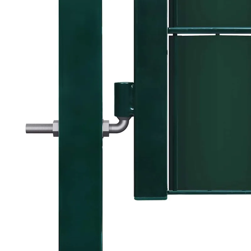 Tvoros vartai, PVC ir plienas, 100x100 cm, žali
