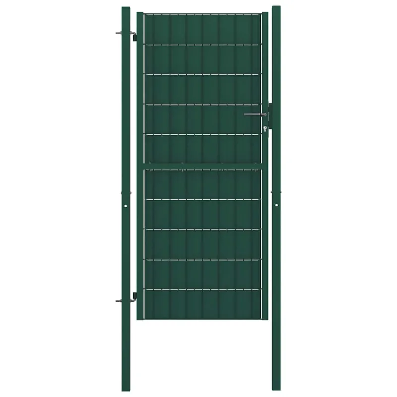Tvoros vartai, PVC ir plienas, 100x124 cm, žali