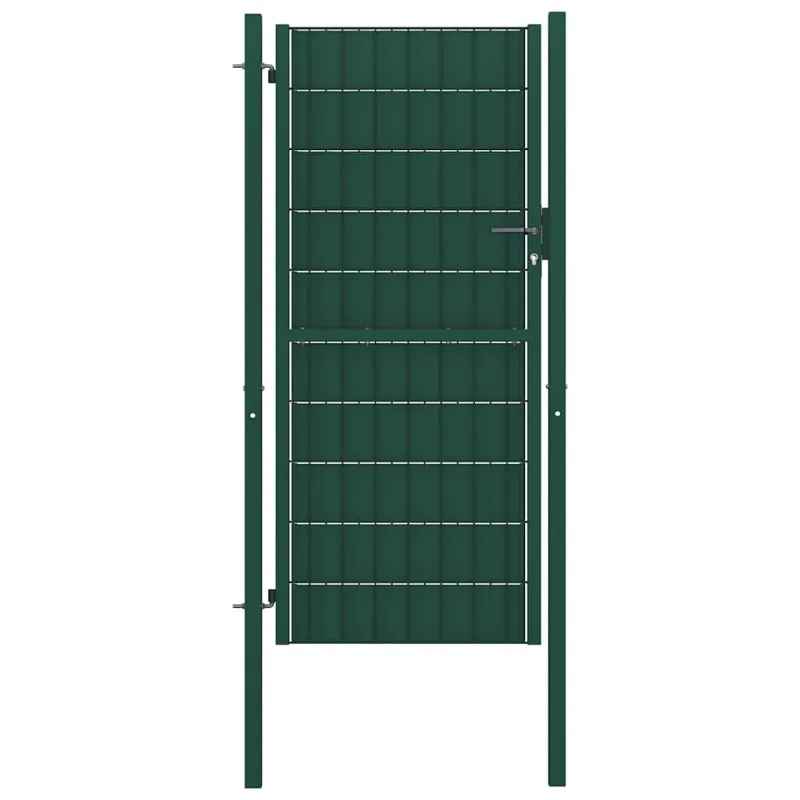Tvoros vartai, PVC ir plienas, 100x204 cm, žali