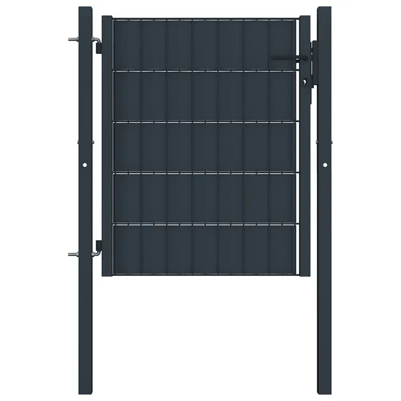 Tvoros vartai, PVC ir plienas, 100x81 cm, antracito spalvos