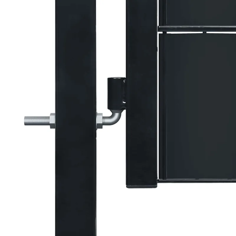 Tvoros vartai, PVC ir plienas, 100x100 cm, antracito spalvos