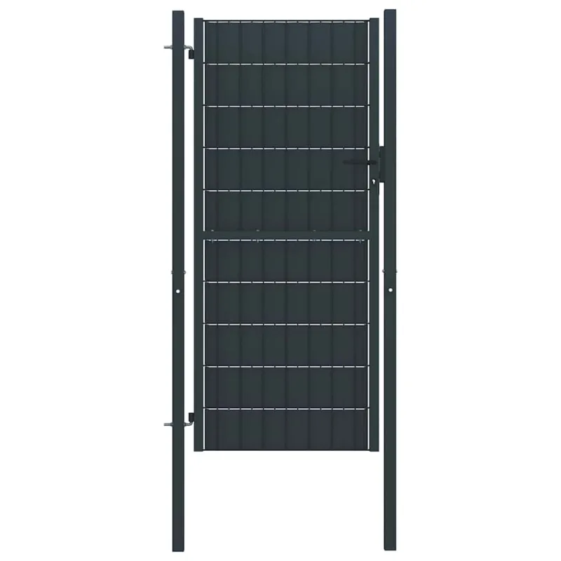 Tvoros vartai, PVC ir plienas, 100x124 cm, antracito spalvos