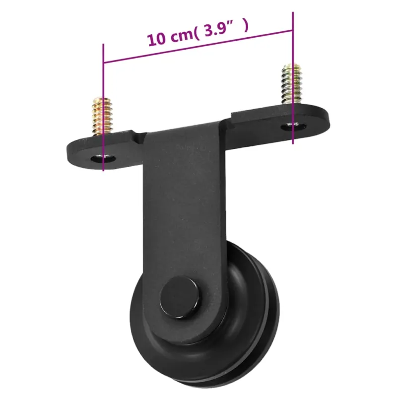 Stumdomų durų įrangos rinkinys SKIEN, juodas, 183cm plienas