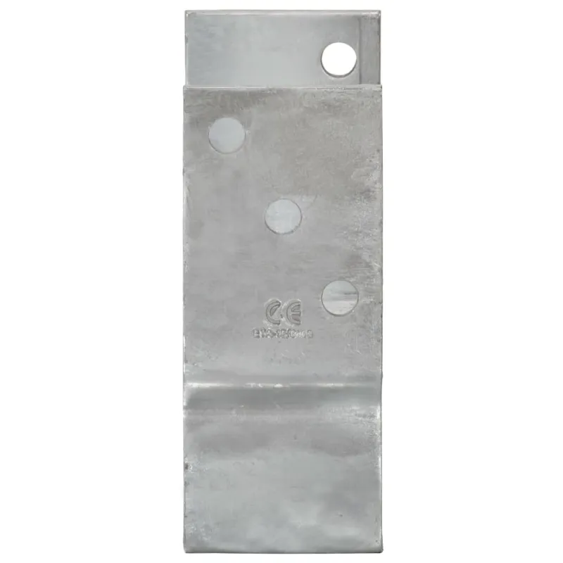 Tvoros stulpai, 6vnt., sidabrinės spalvos, 8x6x15cm, plienas
