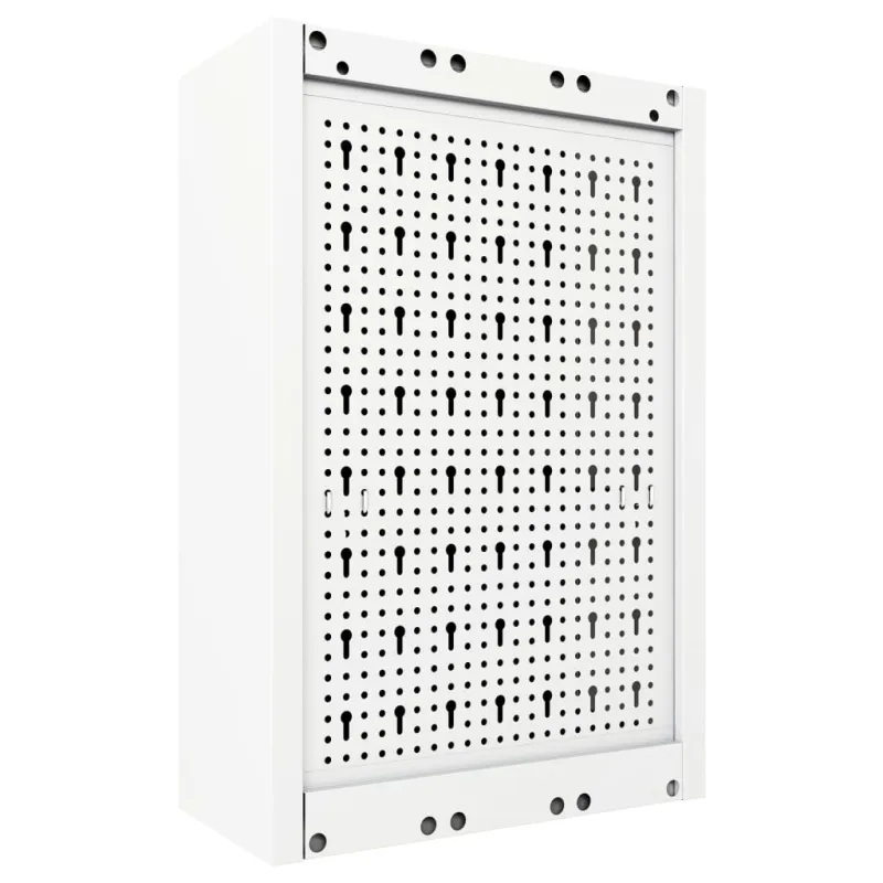 Prie sienos montuojama spintelė įrankiams, pilka/juoda, metalas
