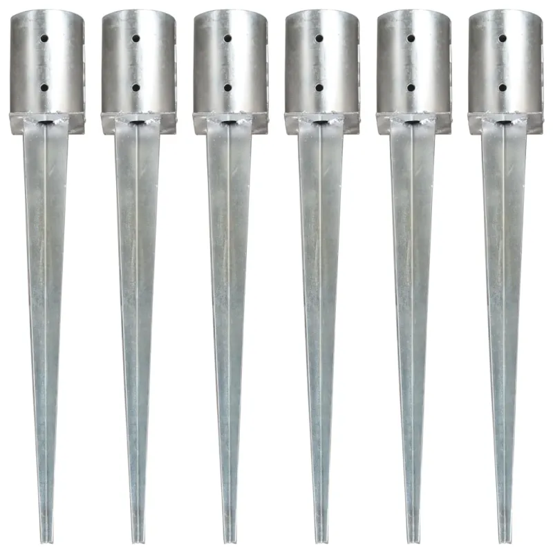 Smeigiami kuoliukai, 6vnt., sidabriniai, 10x76cm, plienas