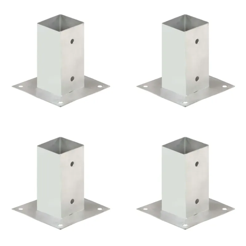 Stulpų pagrindai, 4vnt., galvanizuotas metalas, 71mm