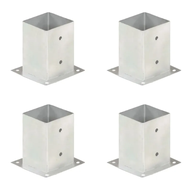 Stulpų pagrindai, 4vnt., galvanizuotas metalas, 101mm