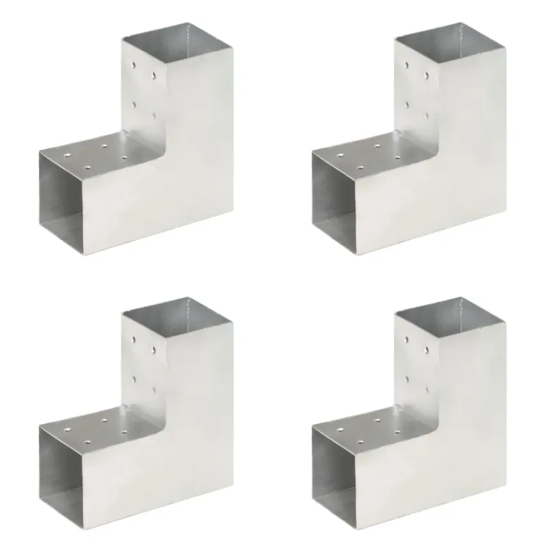 Stulpų sujungimai, 4vnt., 81x81mm, metalas, L formos