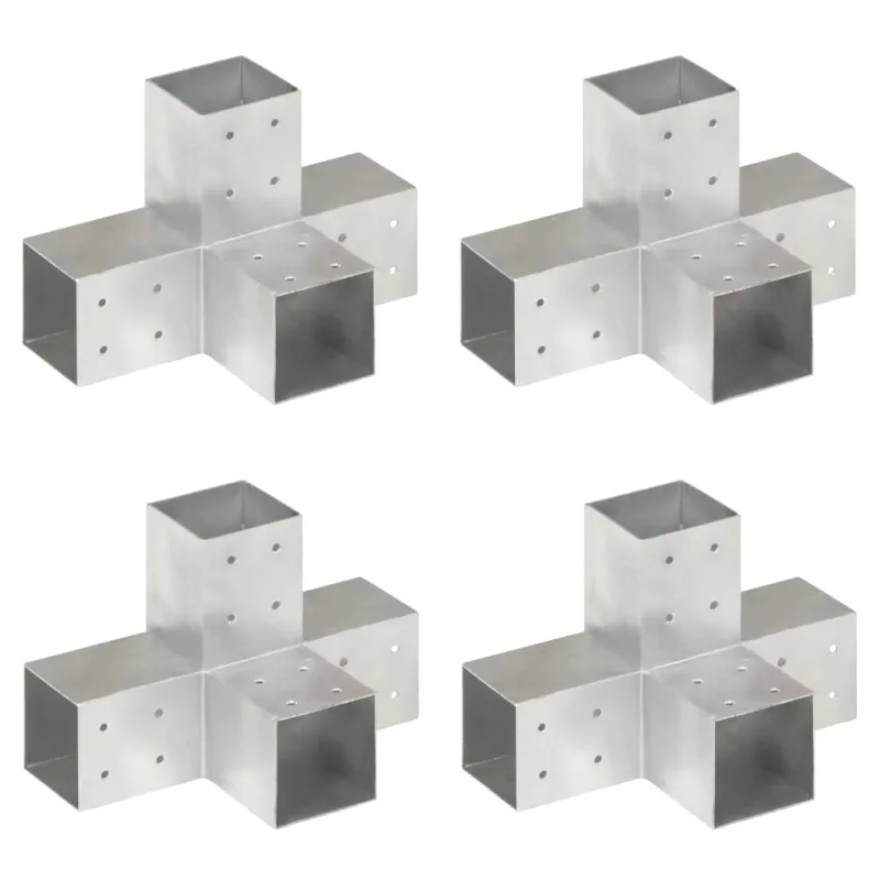 Stulpų sujungimai, 4vnt., 81x81mm, metalas, X formos